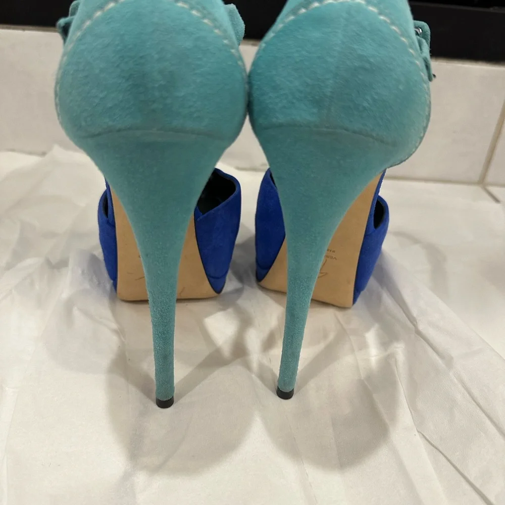 Giuseppe zanotti sharon blue platform sz 6 - Picture 7 of 16